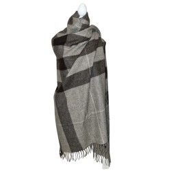 Plaid en laine de yak, gris nuageux