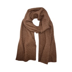 Echarpe brune cappuccino en duvet de yak