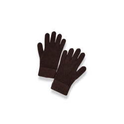 Gants en duvet de yak chocolat - Taille unique - Femme