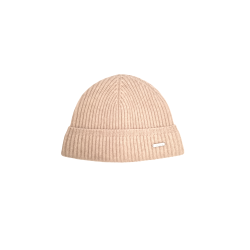 Beanie - Bonnet blanc crème en pure cachemire, unisex