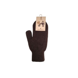 Moufles tricot doublé en laine de mouton, adulte, unisex