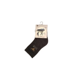 Chaussettes enfant en duvet de yak, brun chocolat